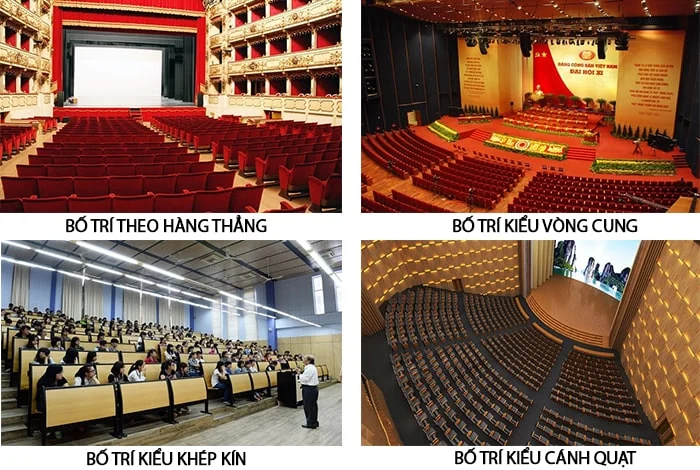 Bố trí nội thất cho phòng hội trường 300 chỗ ngồi Bố trí nội thất cho phòng hội trường 300 chỗ ngồi