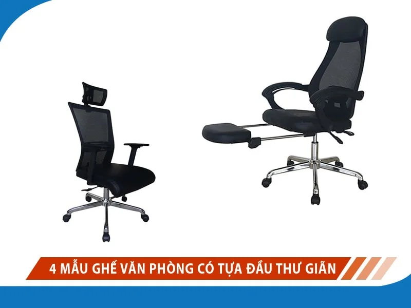 4 mẫu ghế văn phòng có tựa đầu thư giãn không nên bỏ qua
